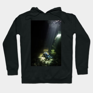 Scuba Diver in the Spotlight Hoodie